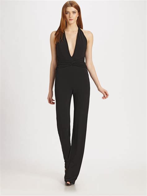 black michael kors jumpsuit free shipping|Michael Kors embellished halter jumpsuit.